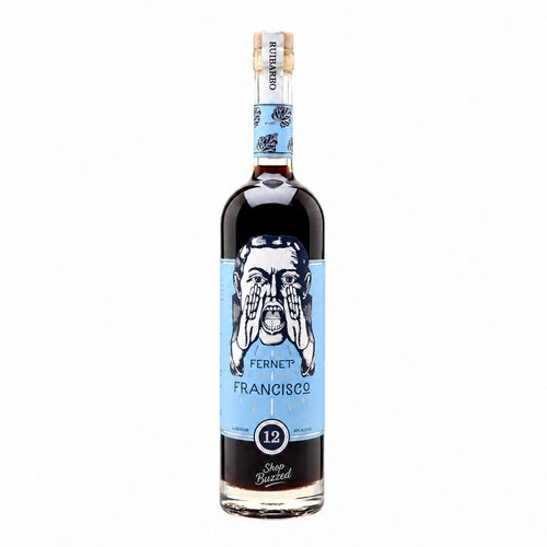 Fernet Francisco Ruibarbo Liqueur 750ml bottle on white background