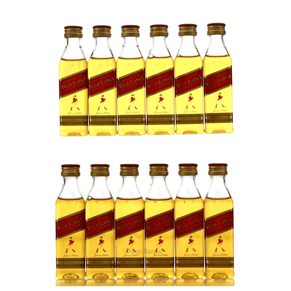Johnnie Walker Red Label Blended Scotch Whisky 12 x 50ml - Shop Buzzed