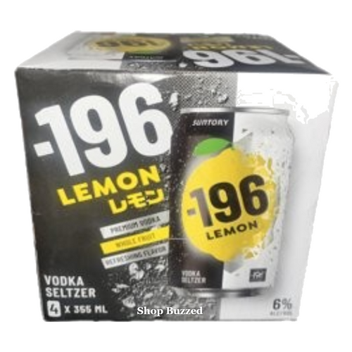 [Sell Online][Suntory] -196 Lemon Vodka Seltzer 4 Pack 355ml