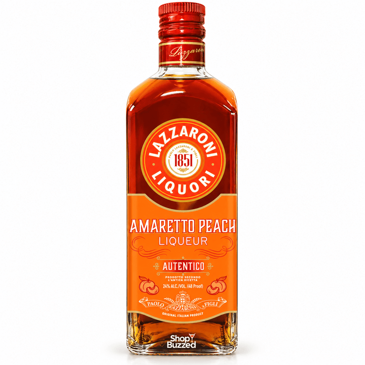 Lazzaroni Amaretto Peach Liqueur 750ml - Shop Buzzed