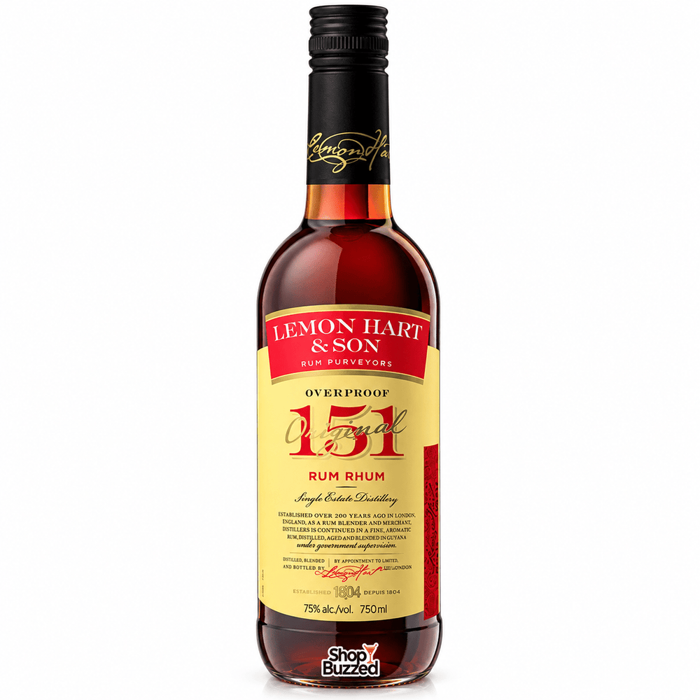 Lemon Hart 151 Demerara Rum 750ml - Shop Buzzed