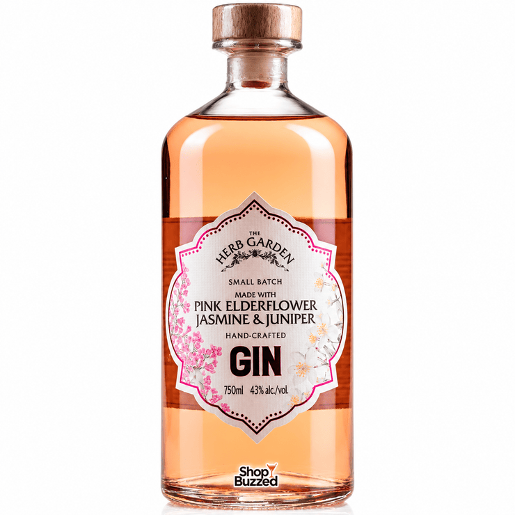 The Herb Garden Pink Elderflower & Jasmine Gin 750ml - Shop Buzzed