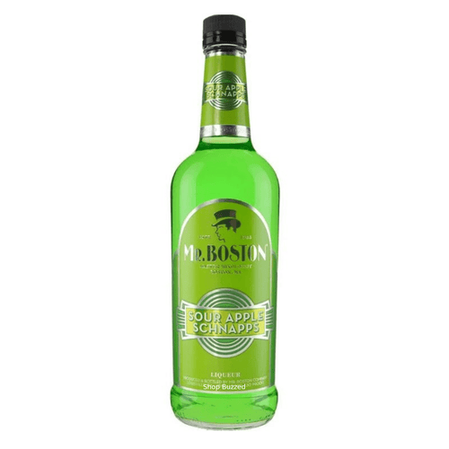 Mr. Boston Sour Apple Schnapps 750ml - Shop Buzzed