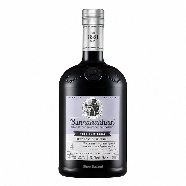 Bunnahabhain 14 Year Feis Ile 2024 Ruby Port Finish 700ml - Shop Buzzed