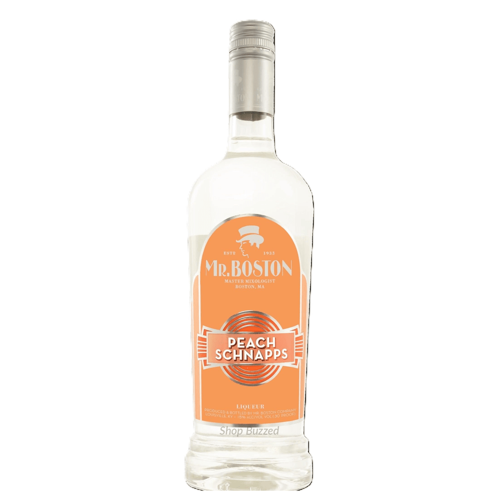 Mr. Boston Peach Schnapps Liqueur 750ml - Shop Buzzed