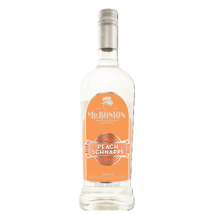 Mr. Boston Peach Schnapps Liqueur 750ml - Shop Buzzed
