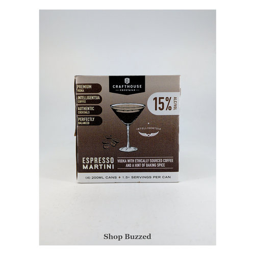 [Sell Online][Crafthouse Cocktails] Espresso Martini 4 Pack