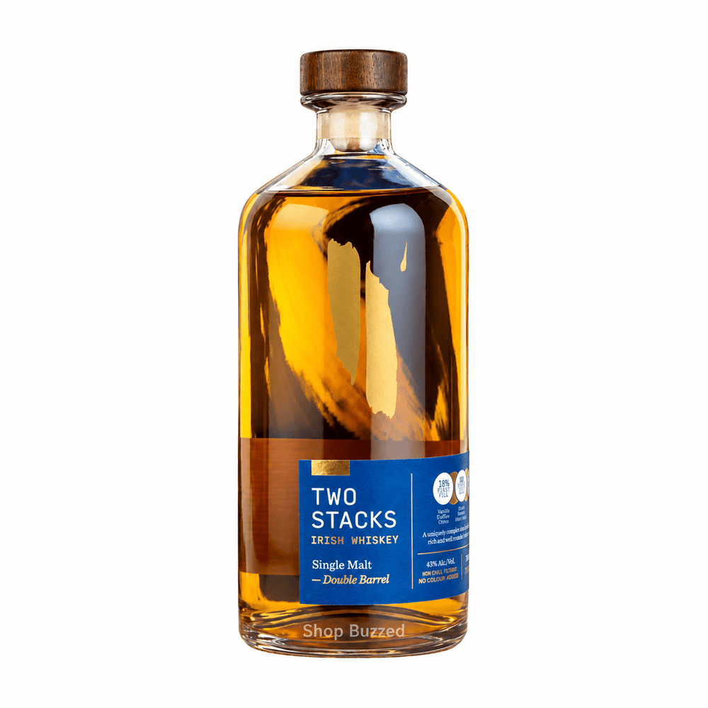 Two Stacks Single Malt Double Barrel Irish Whiskey 700ml - Shop Buzzed