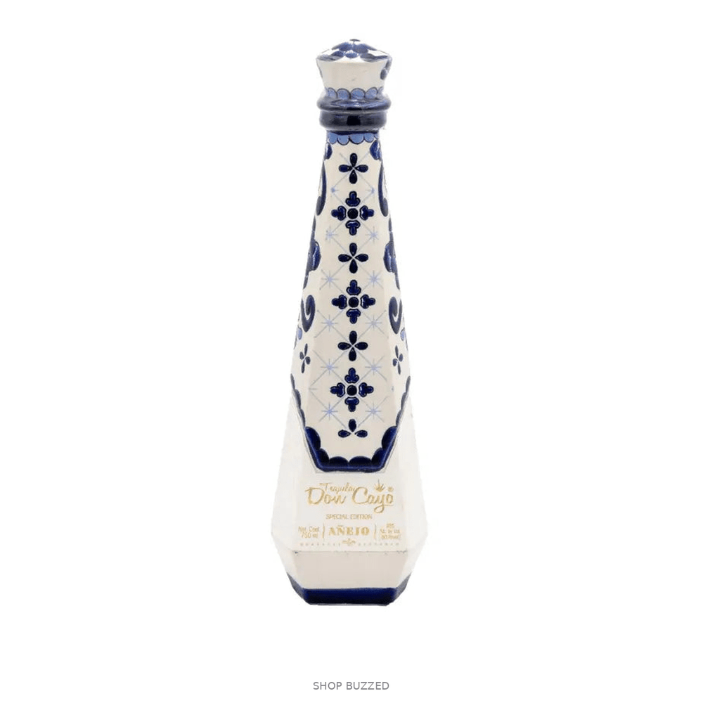 Don Cayo Añejo Tequila Blue Ceramic 750ml - Shop Buzzed