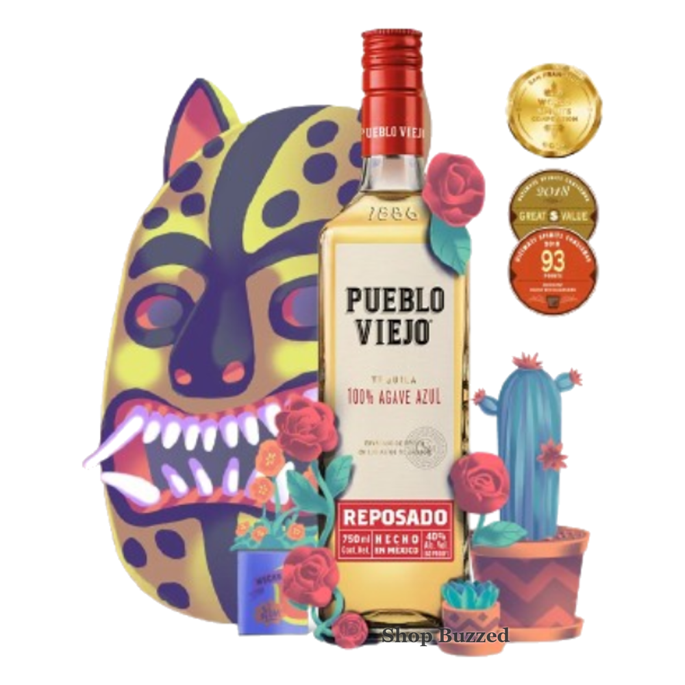 Pueblo Viejo Reposado Tequila 750ml - Shop Buzzed