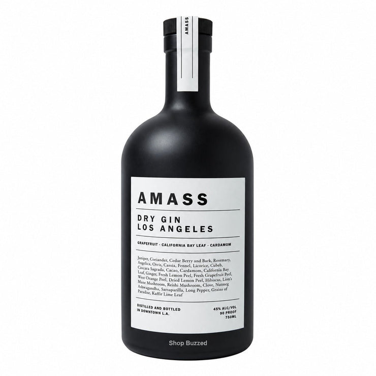 AMASS Los Angeles Dry Gin 750ml bottle on white background