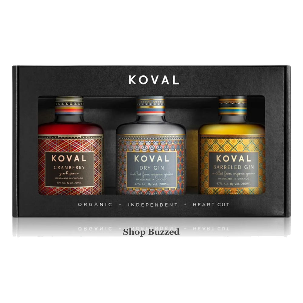 [Sell Online][Koval] Cranberry Dry Gin Barreled Gin 3 x 200ml