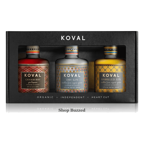 [Sell Online][Koval] Cranberry Dry Gin Barreled Gin 3 x 200ml