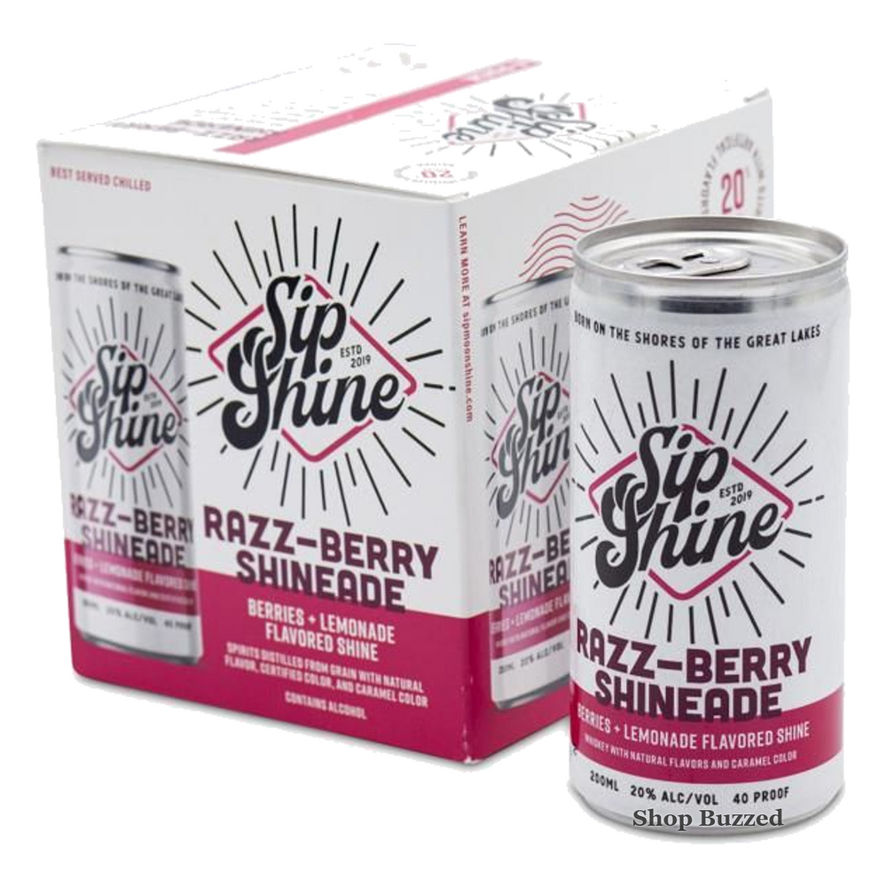 [Sell Online][Sip Shine] Razz-Berry Shineade 4 Pack 200ml