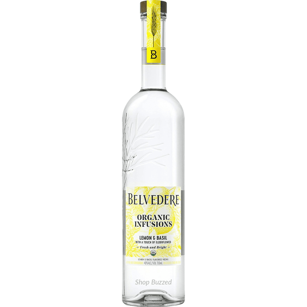 Belvedere Organic Infusions Lemon & Basil Vodka 750ml - Shop Buzzed