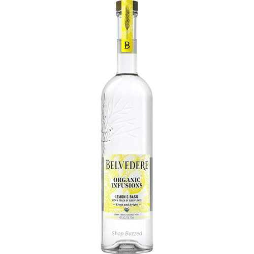 Belvedere Organic Infusions Lemon & Basil Vodka 750ml - Shop Buzzed