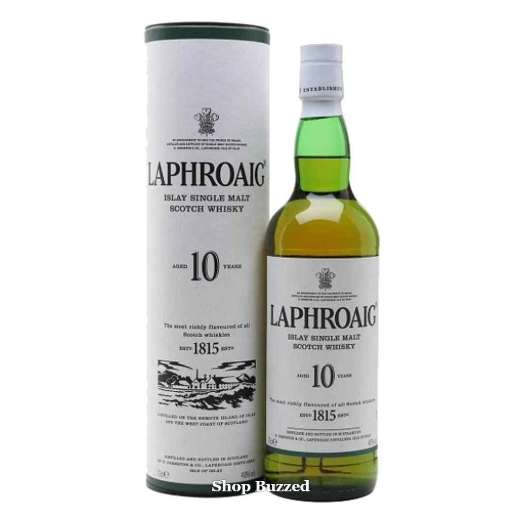 Laphroaig 10 Year Single Malt Scotch Whisky 750ml - Shop Buzzed