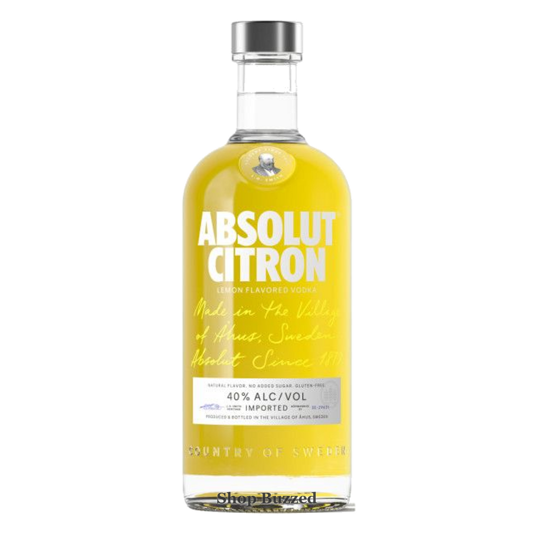 Absolut Citron Vodka 750ml - Shop Buzzed