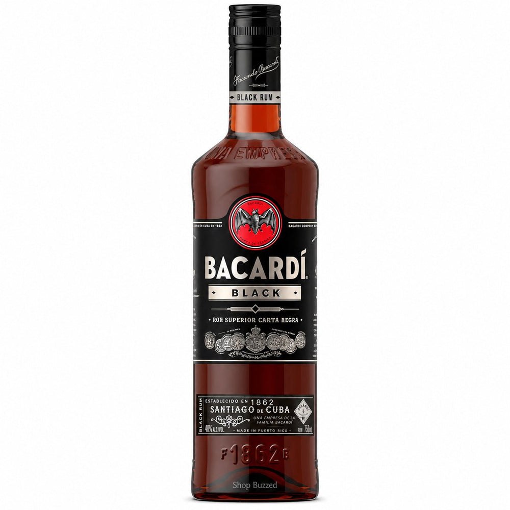 Bacardi Black Rum 750ml - Shop Buzzed
