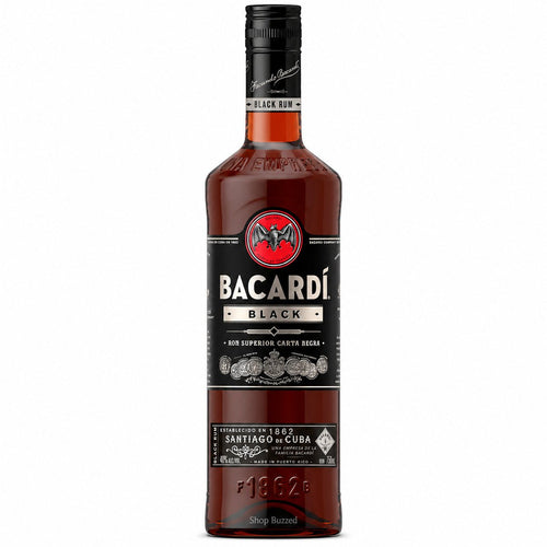 Bacardi Black Rum 750ml - Shop Buzzed
