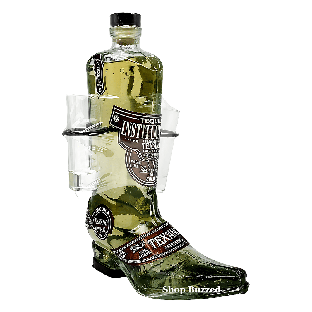 Texano Boot Shaped Bottle Gold Tequila 750ml - Shop Buzzed