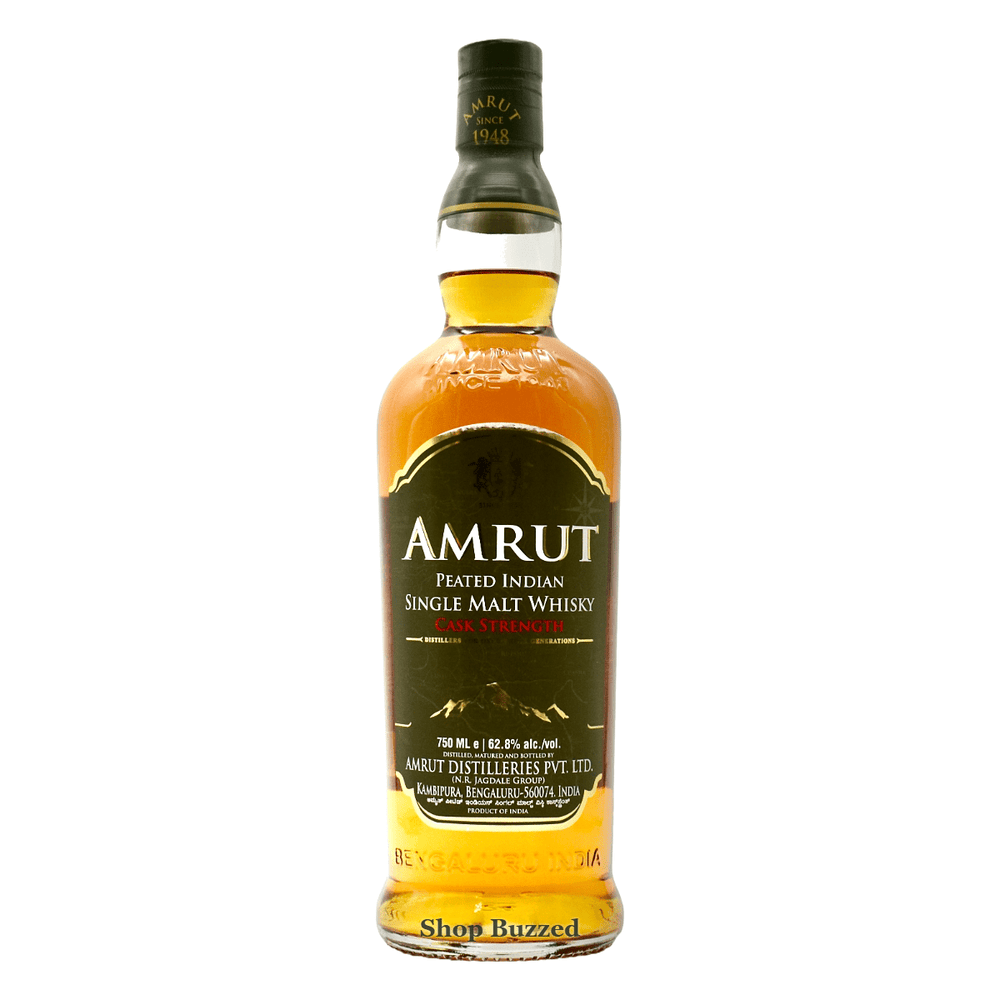 Amrut Peated Cask Strength Indian Single Malt Whisky 750ml - Shop Buzzed