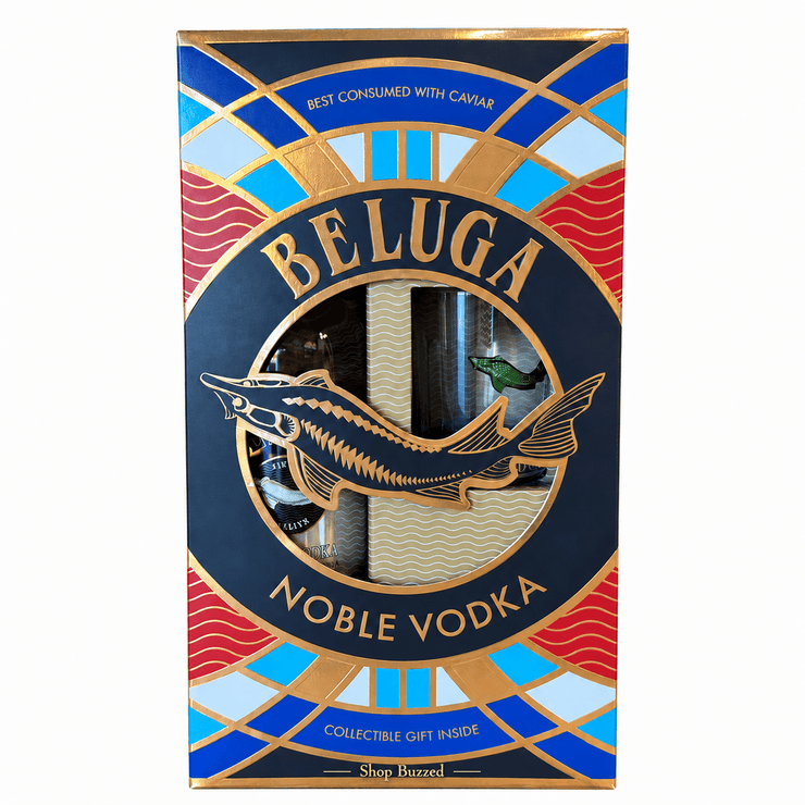 Beluga Noble Vodka Gift Set with Rocks Glass 750ml - Shop Buzzed
