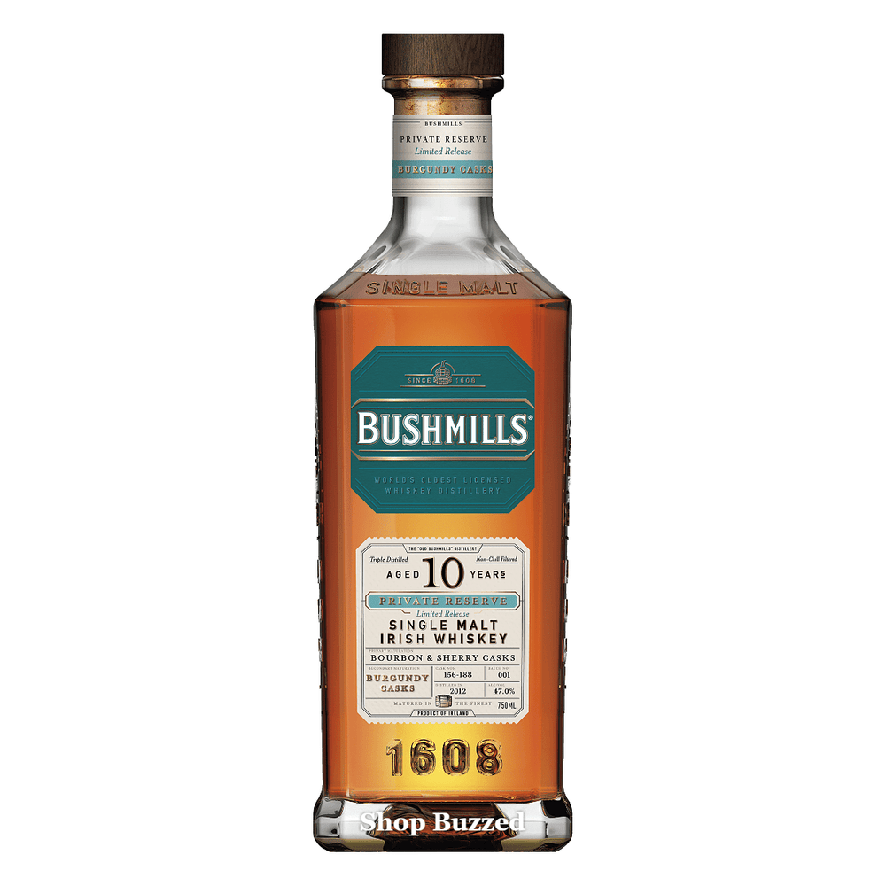 Bushmills Private Reserve Burgundy Cask Whiskey 10 Year 750ml - Shop Buzzed