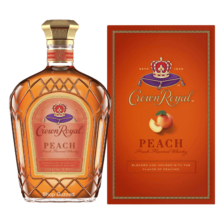 Crown Royal Peach Flavored Whisky 750ml - Shop Buzzed
