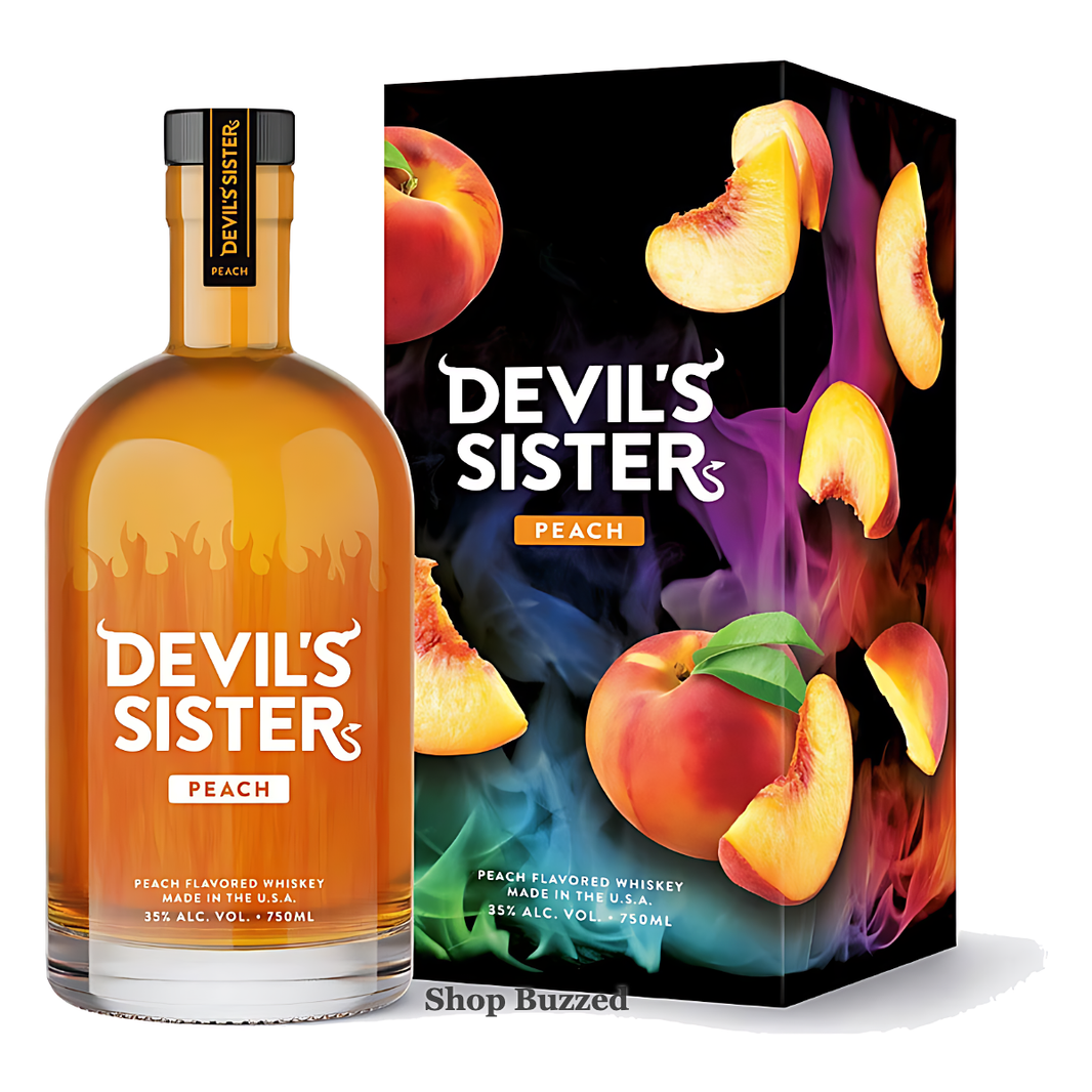 Devil's Sister Peach Whiskey 750ml - Shop Buzzed