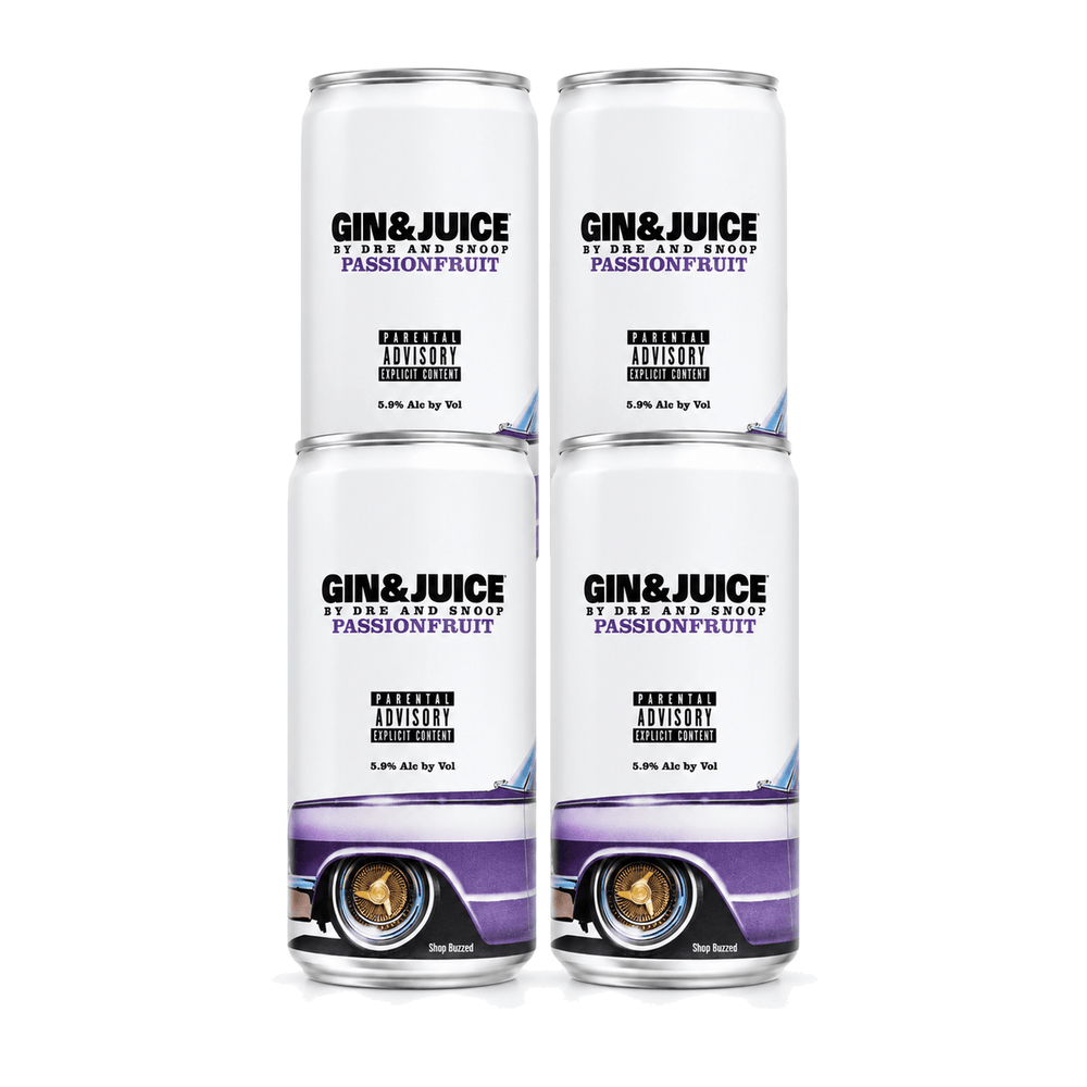Gin & Juice by Dre and Snoop Passionfruit Cocktail 4 x 355ml - Shop Buzzed