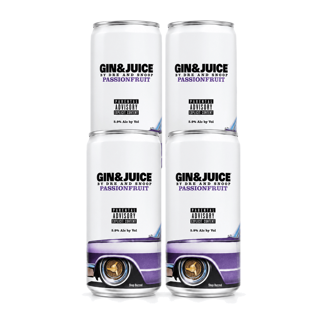 Gin & Juice by Dre and Snoop Passionfruit Cocktail 4 x 355ml - Shop Buzzed