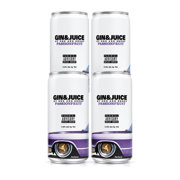 Gin & Juice by Dre and Snoop Passionfruit Cocktail 4 x 355ml - Shop Buzzed