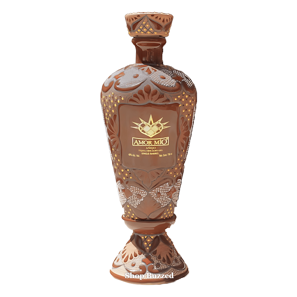 Amor Mio Anejo Single Barrel Ceramic Tequila 750ml - Shop Buzzed