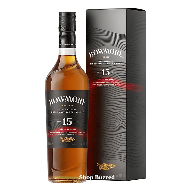 Bowmore Single Malt Scotch Sherry Oak Cask 15 Yr 700ml - Shop Buzzed
