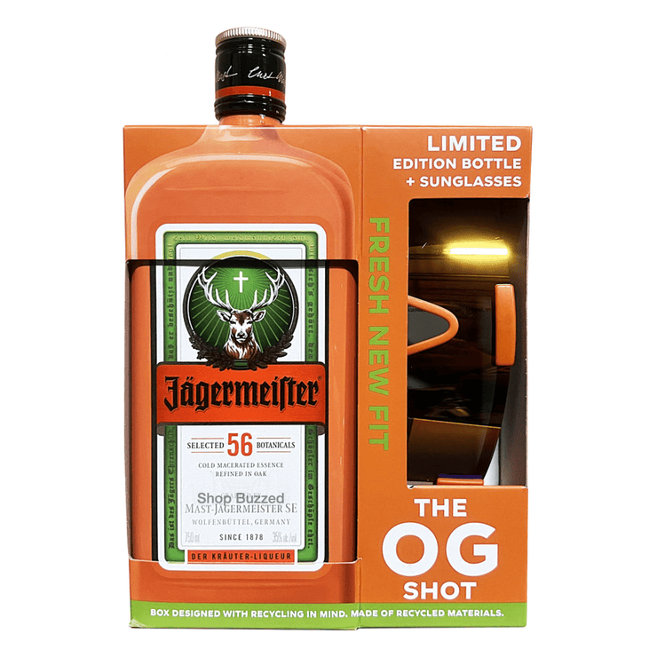 Jägermeister Limited Edition Bottle & Sunglasses Gift Set 750ml - Shop Buzzed