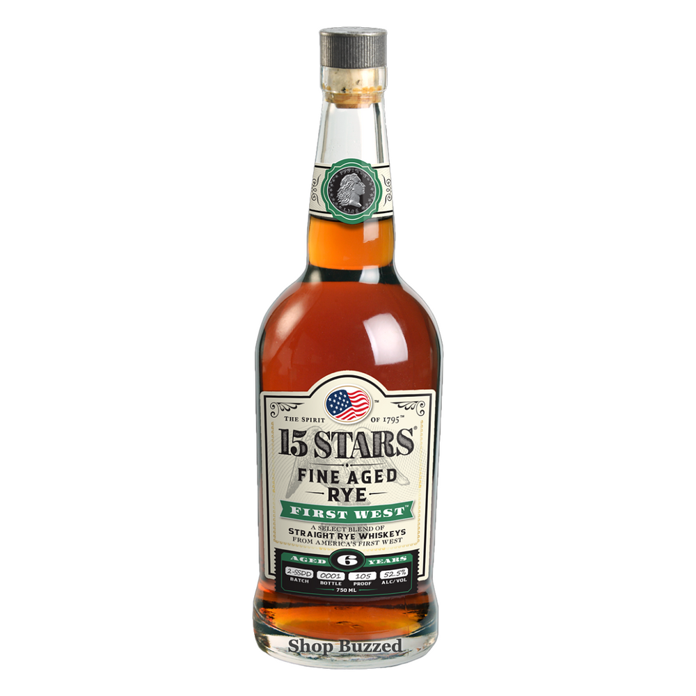 15 Stars First West Straight Rye Whiskey Batch 2 750ml