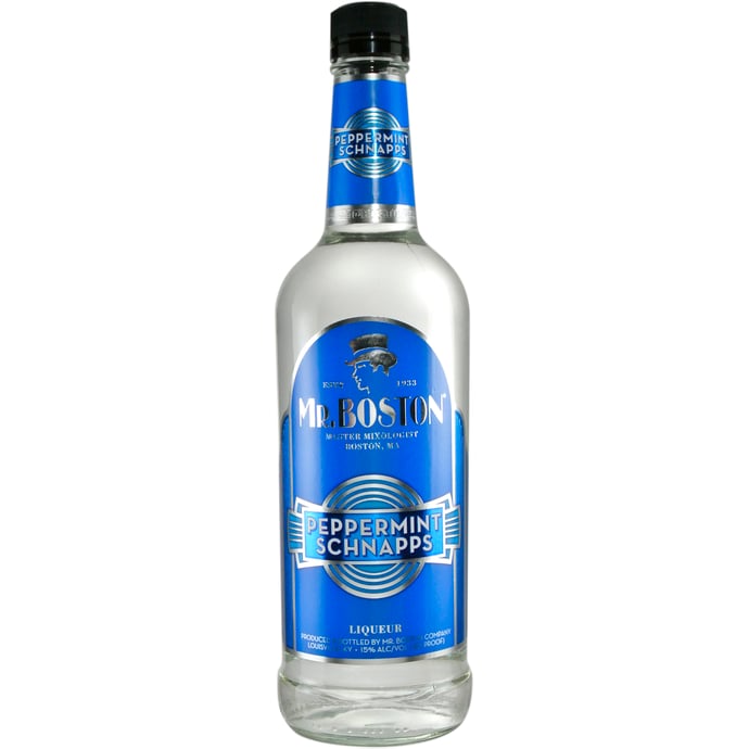 Mr. Boston Peppermint Schnapps 750 ml - Shop Buzzed