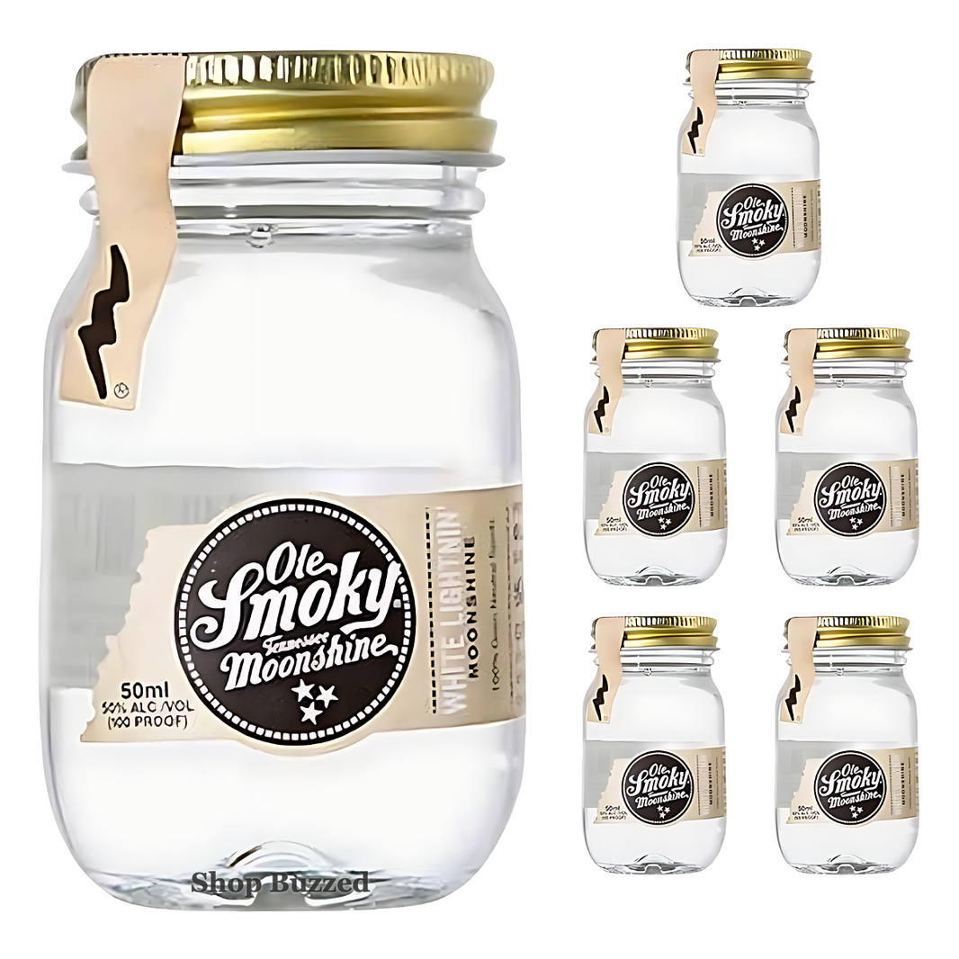 Ole Smoky Moonshine White Lightning 6 Pack 50ml