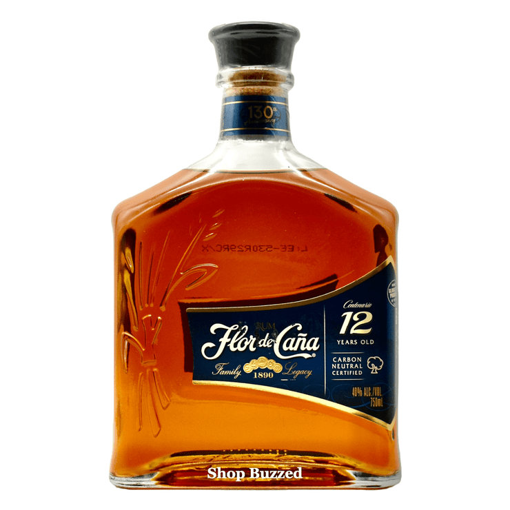Flor de Cana Centenario Gold Rum 12 Year 750ml - Shop Buzzed