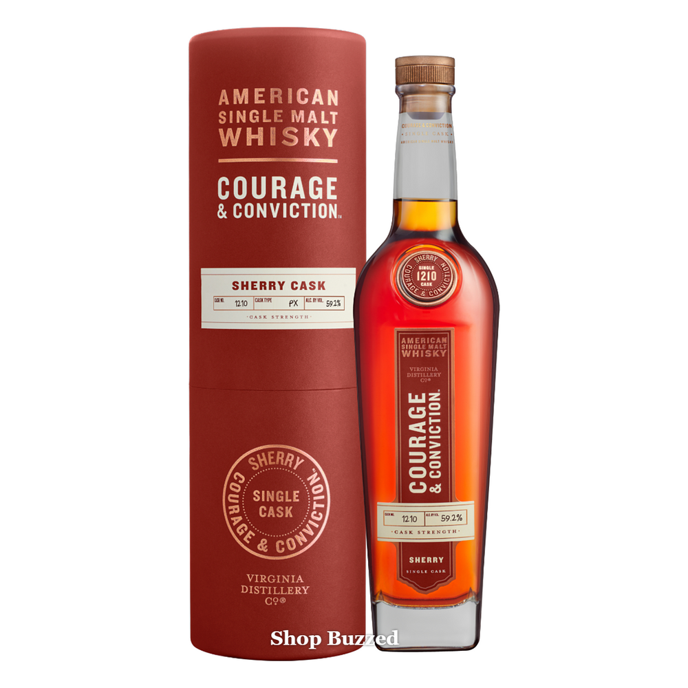 Virginia Distillery Co Whiskey Courage & Conviction- American Single Malt PX Sherry Cask 1212 750ml