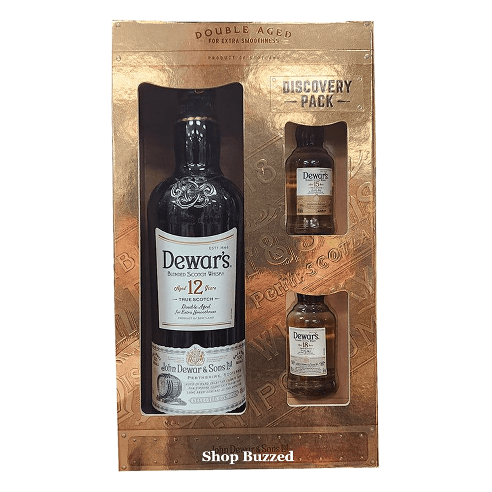 Dewar's 12 yr Double Aged Discovery Pack 750ml - Shop Buzzed