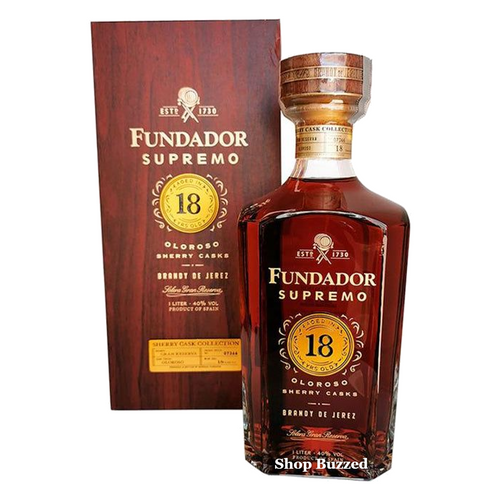 Fundador Supremo Oloroso Sherry Cask Brandy De Jerez Sherry Cask Collection 18 year 1L