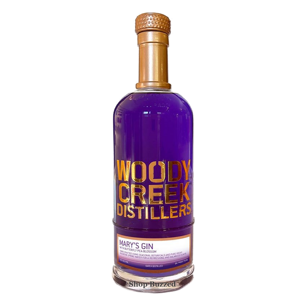Woody Creek Distillers Mary's Gin With Butterfly Pea Blossom 750ml
