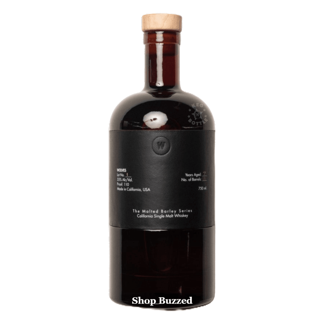 Wolves The Malted Barley Series Black Leather Single Malt Aged 7 years 750ml - Shop Buzzed