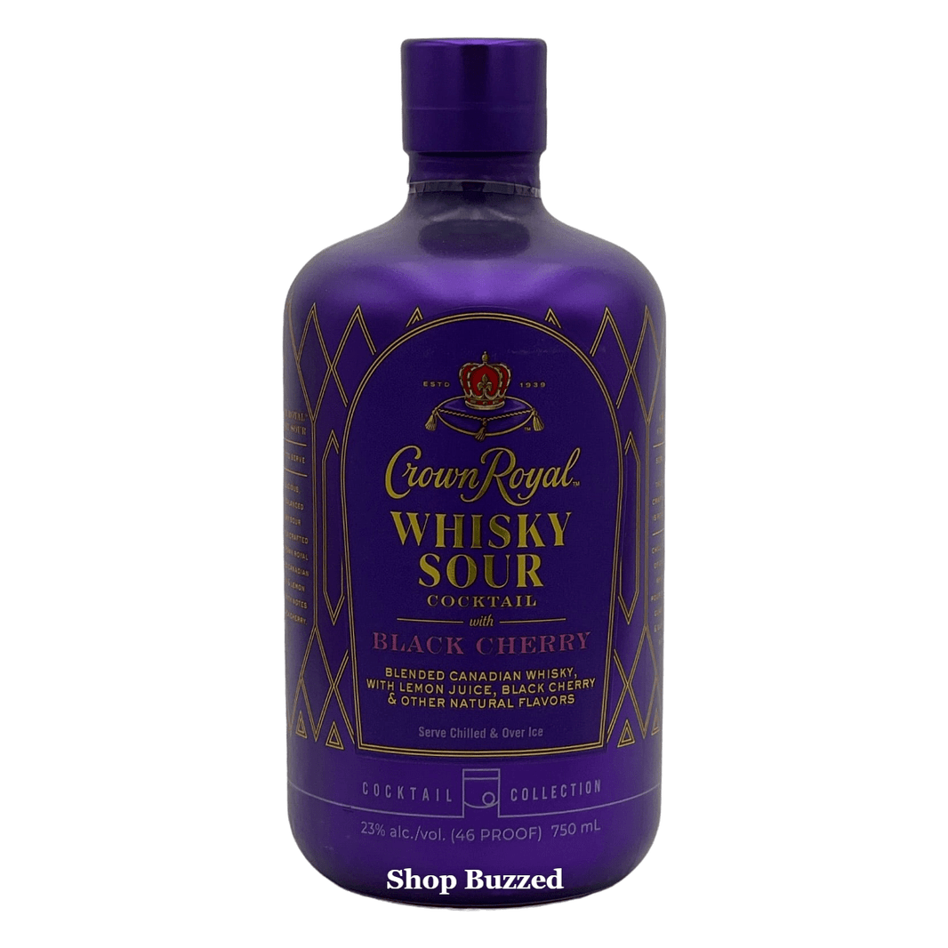 Crown Royal Black Cherry Whisky Sour Cocktail 750ml