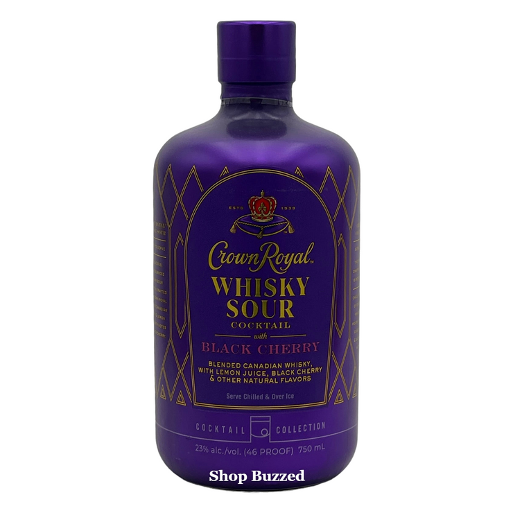 Crown Royal Black Cherry Whisky Sour Cocktail 750ml