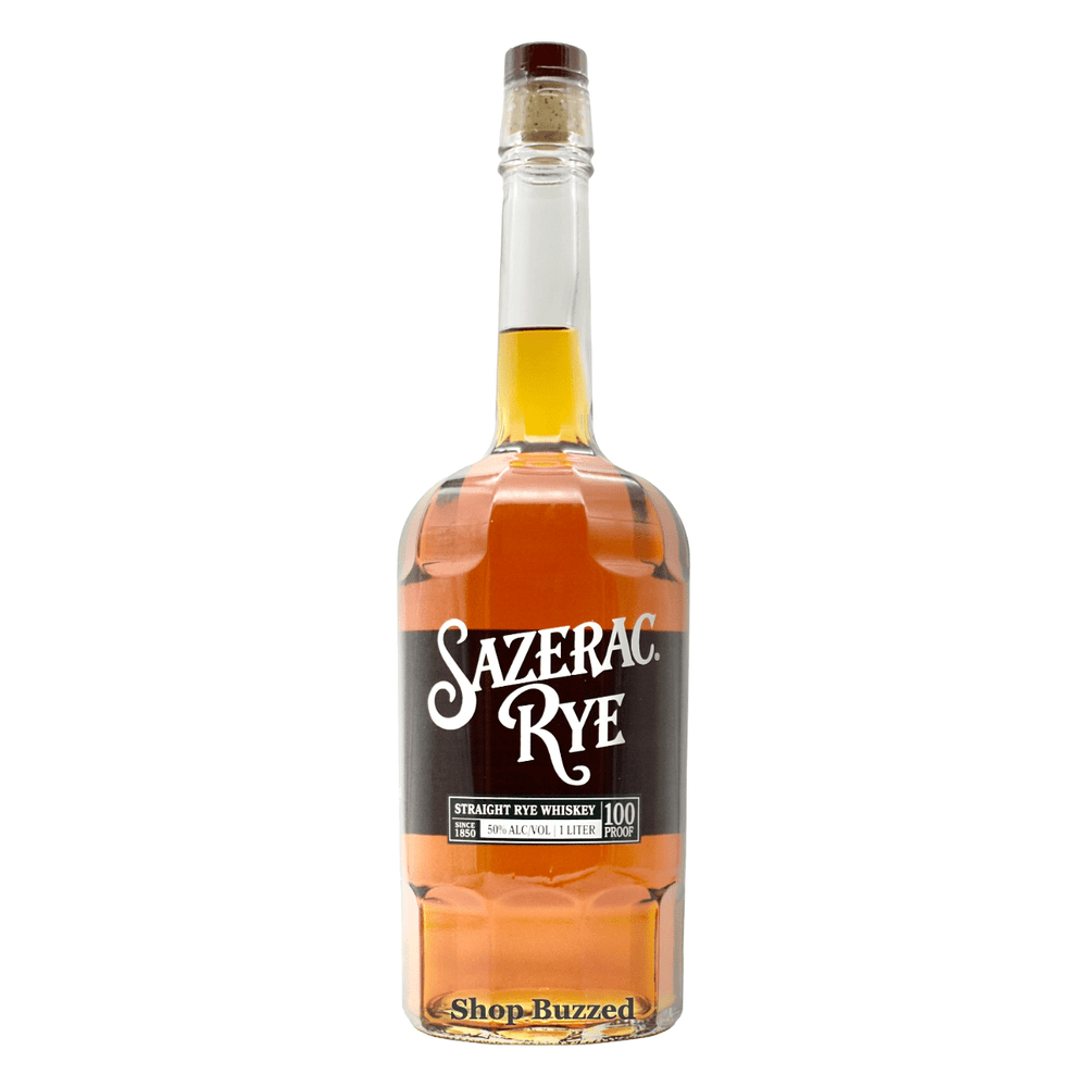 Sazerac Straight Rye Whiskey 100 proof 1L - Shop Buzzed