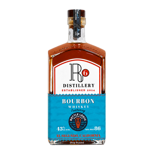 R6 Bottle Logic Bourbon Whiskey 750ml bottle on a white background with Shop Buzzed watermark