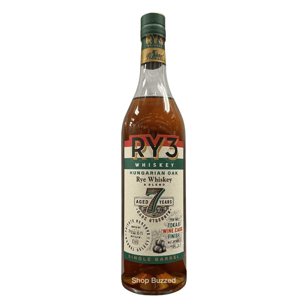 RY3 7 Year Tokaji Wine Cask Finish Single Barrel Rye Whiskey 750ml - Shop Buzzed